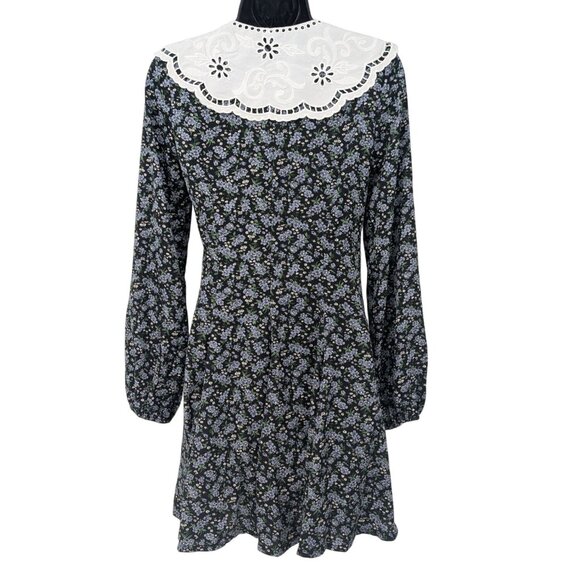 Daisy Street Floral Ditsy Dress Size XS Button Up Prairie Peter Pan Collar Retro - Picture 2 of 13